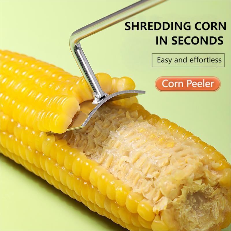 Eptchn Long Handle Stainless Steel Corn Stripping Tool