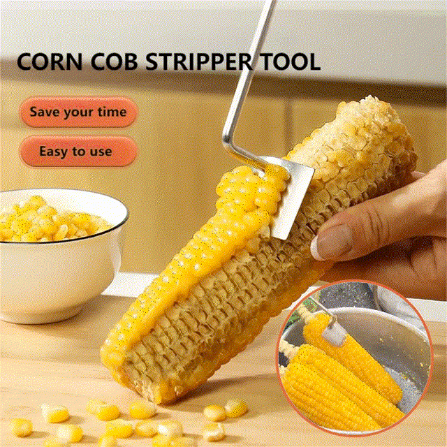 Eptchn Long Handle Stainless Steel Corn Stripping Tool